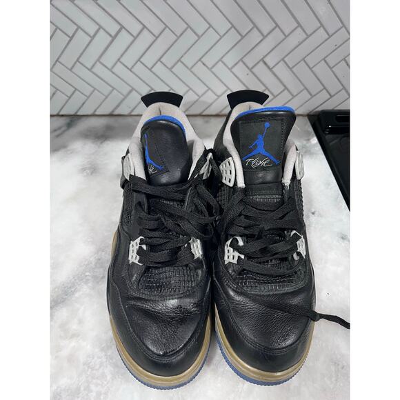 Nike Air Jordan 4 Retro Motorsports Alternate Black Blue 308497-006 Size 11.5 main image 5